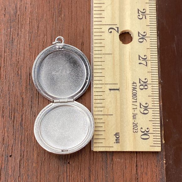 Vintage Carl Art 925 Sterling Silver "ALM" Monogram Locket Mother's Day Charm - Picture 6 of 6